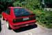 A red sport quattro awaits some attention at the service department 