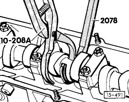 Depressing WR bucket tappets to replace the shims