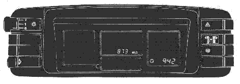 Orange digital dashboard - Odeometer and clock